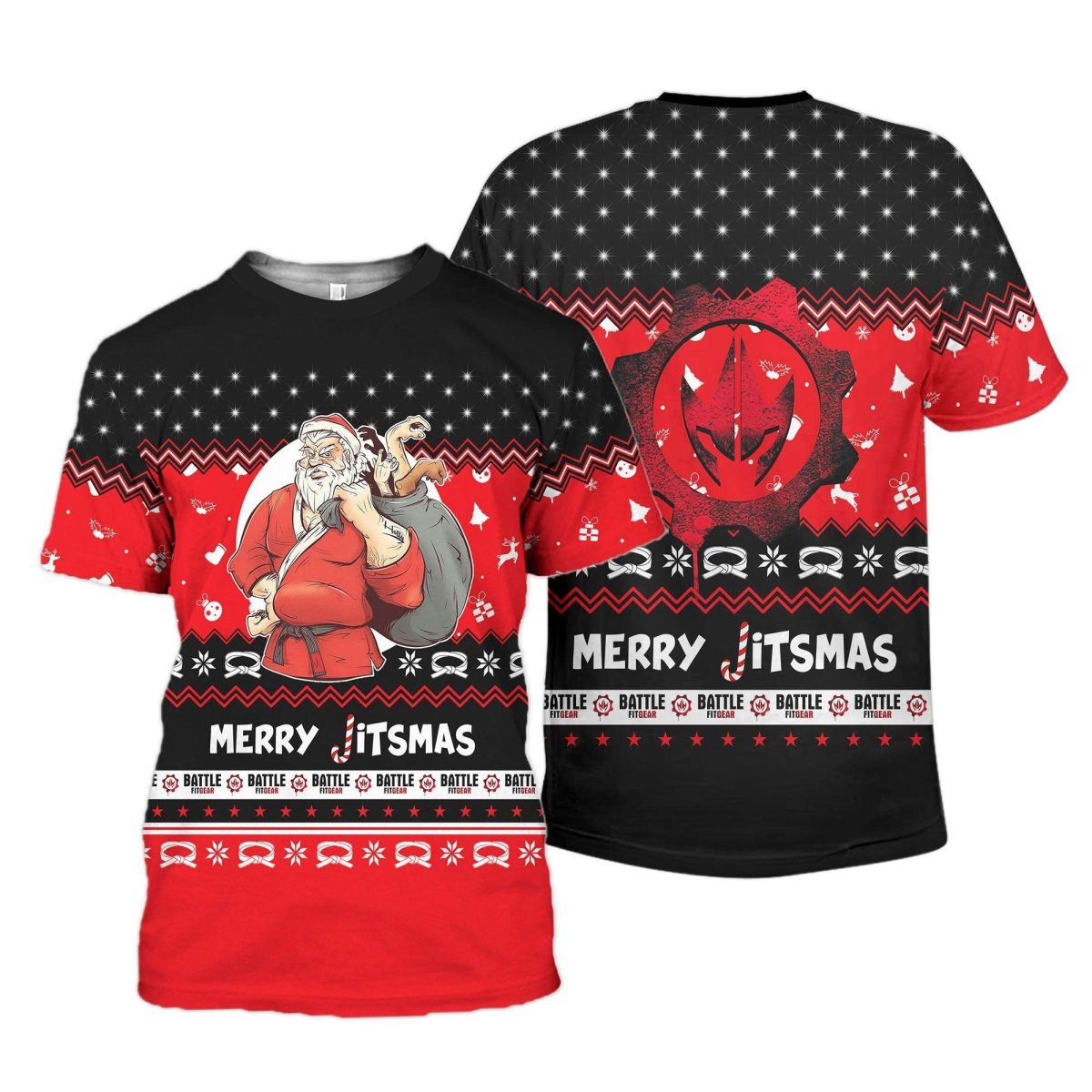 Villain Santa Claus Jitsmas T-shirt - BattleFitGear