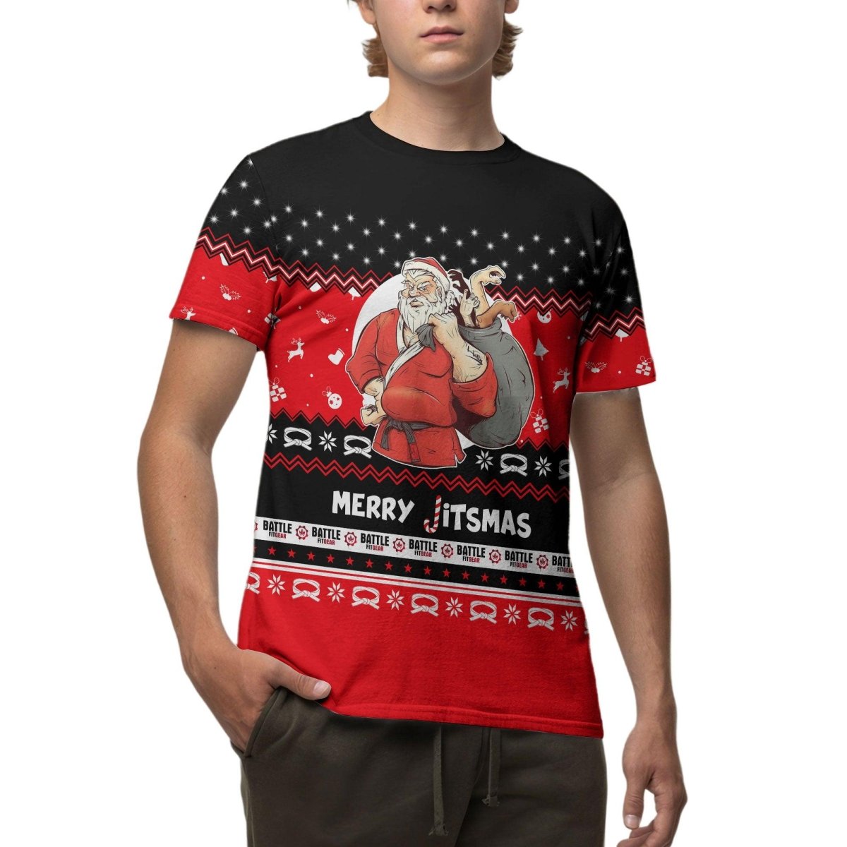 Villain Santa Claus Jitsmas T-shirt - BattleFitGear