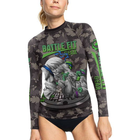 Teenage Mutant Ninja Turtle Women's Long Sleeve Rash Guard - BattleFitGear