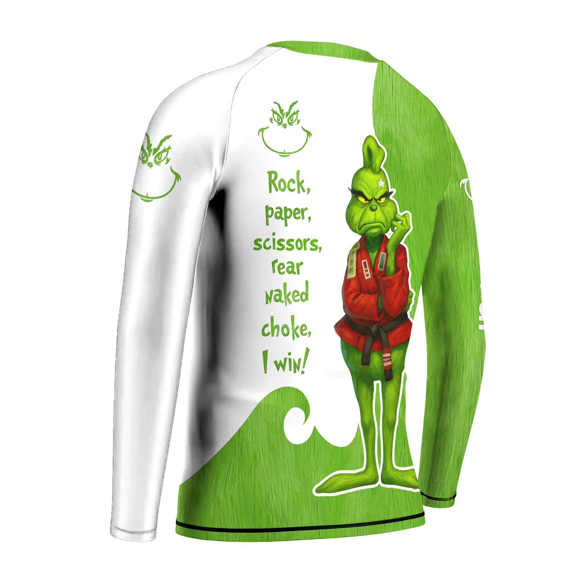 The Grinch Rear Naked Choke Kids Rash Guard