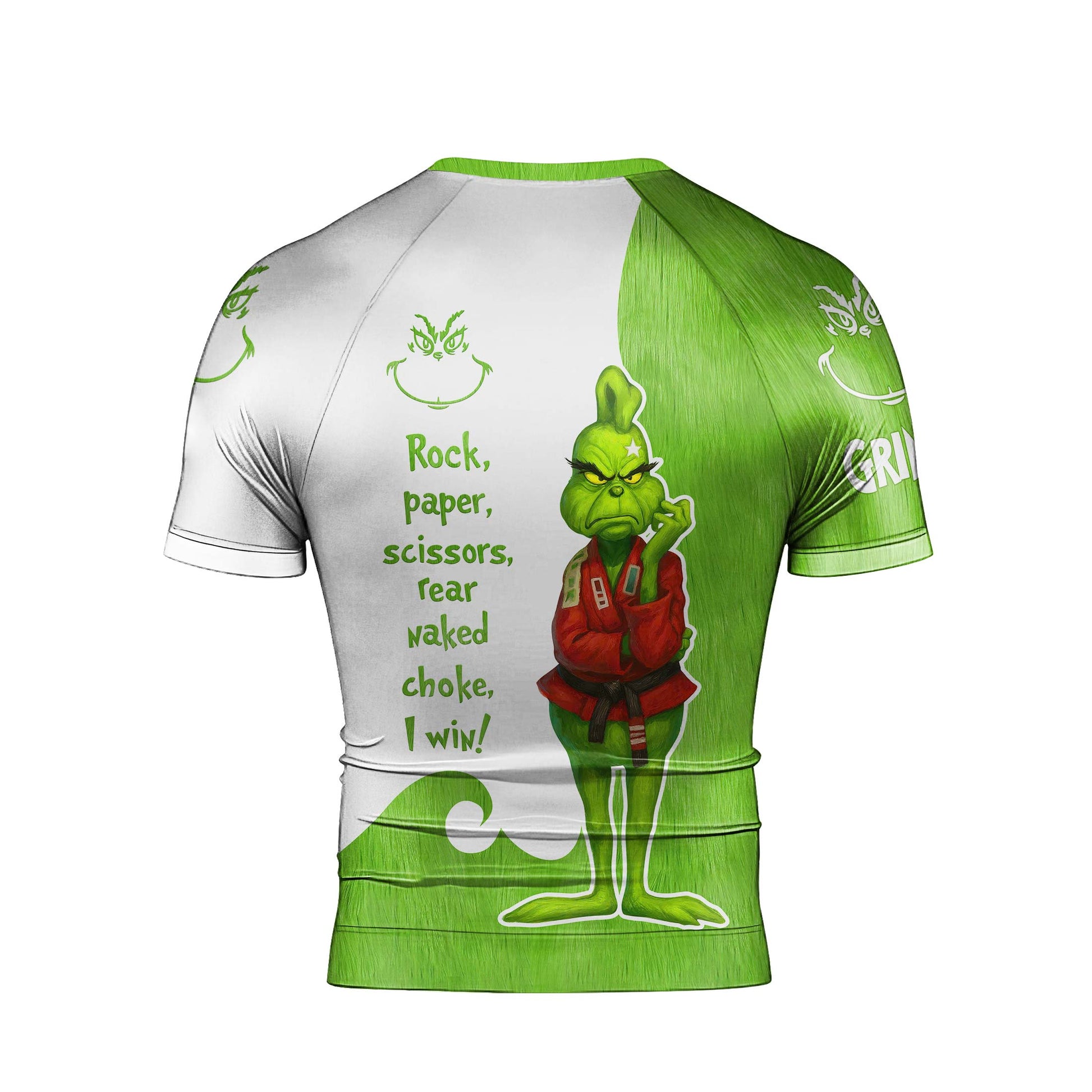 The Grinch Rear Naked Choke Men's Short Sleeve Rash Guard