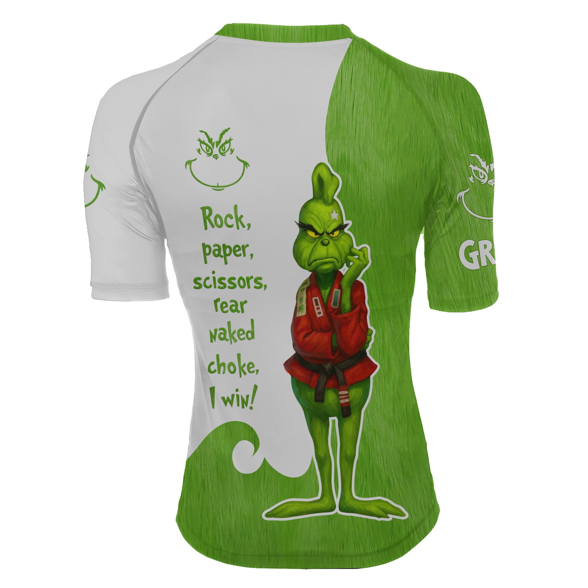 The Grinch Rear Naked Choke Women's Short Sleeve Rash Guard