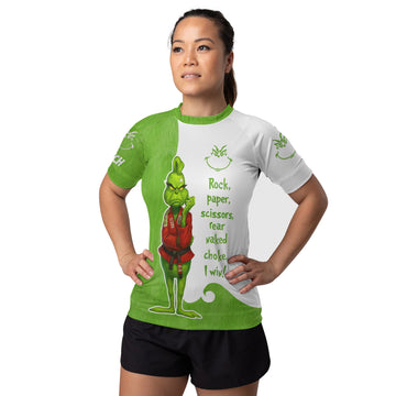 The Grinch Rear Naked Choke Women's Short Sleeve Rash Guard