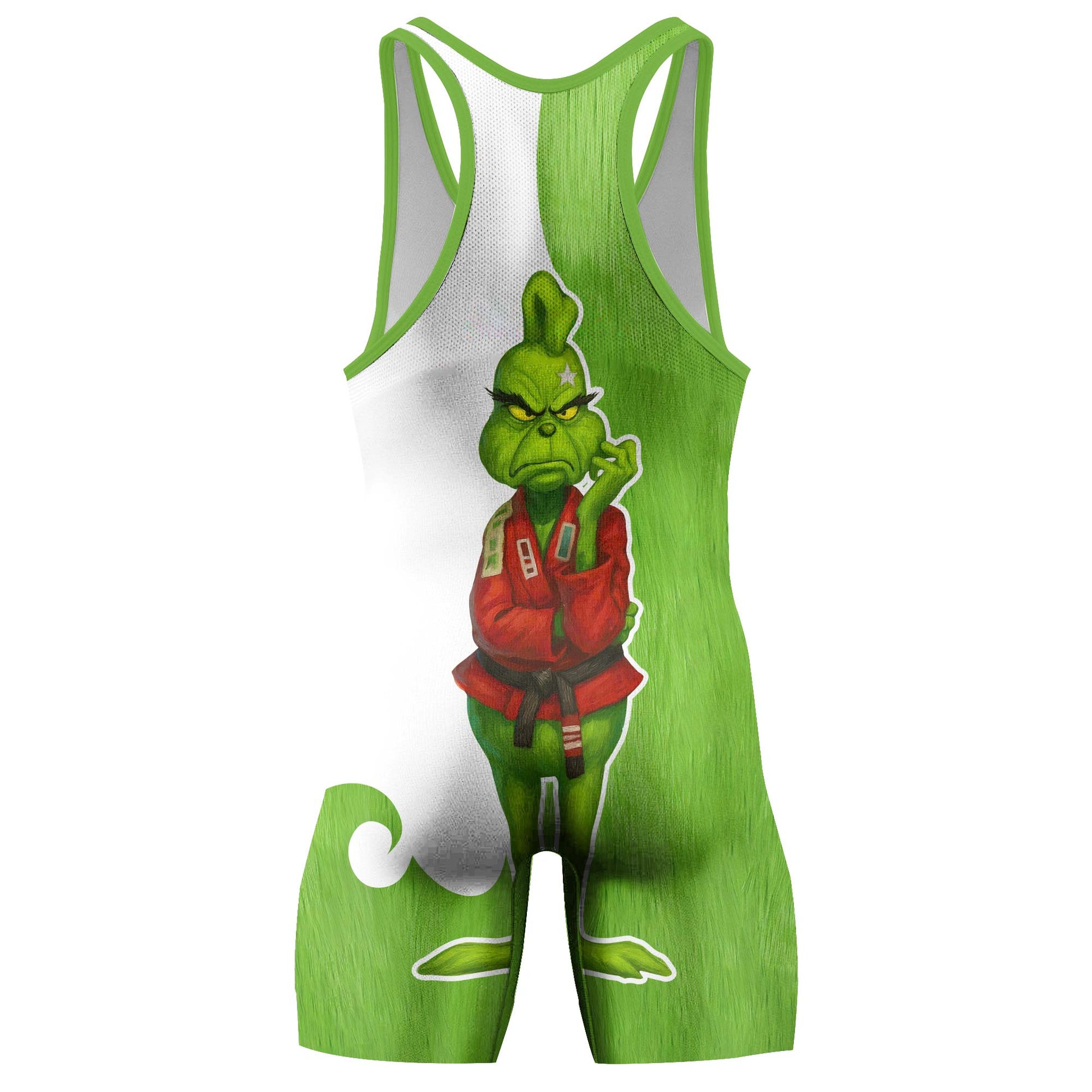 The Grinch Rear Naked Choke Wrestling Singlets