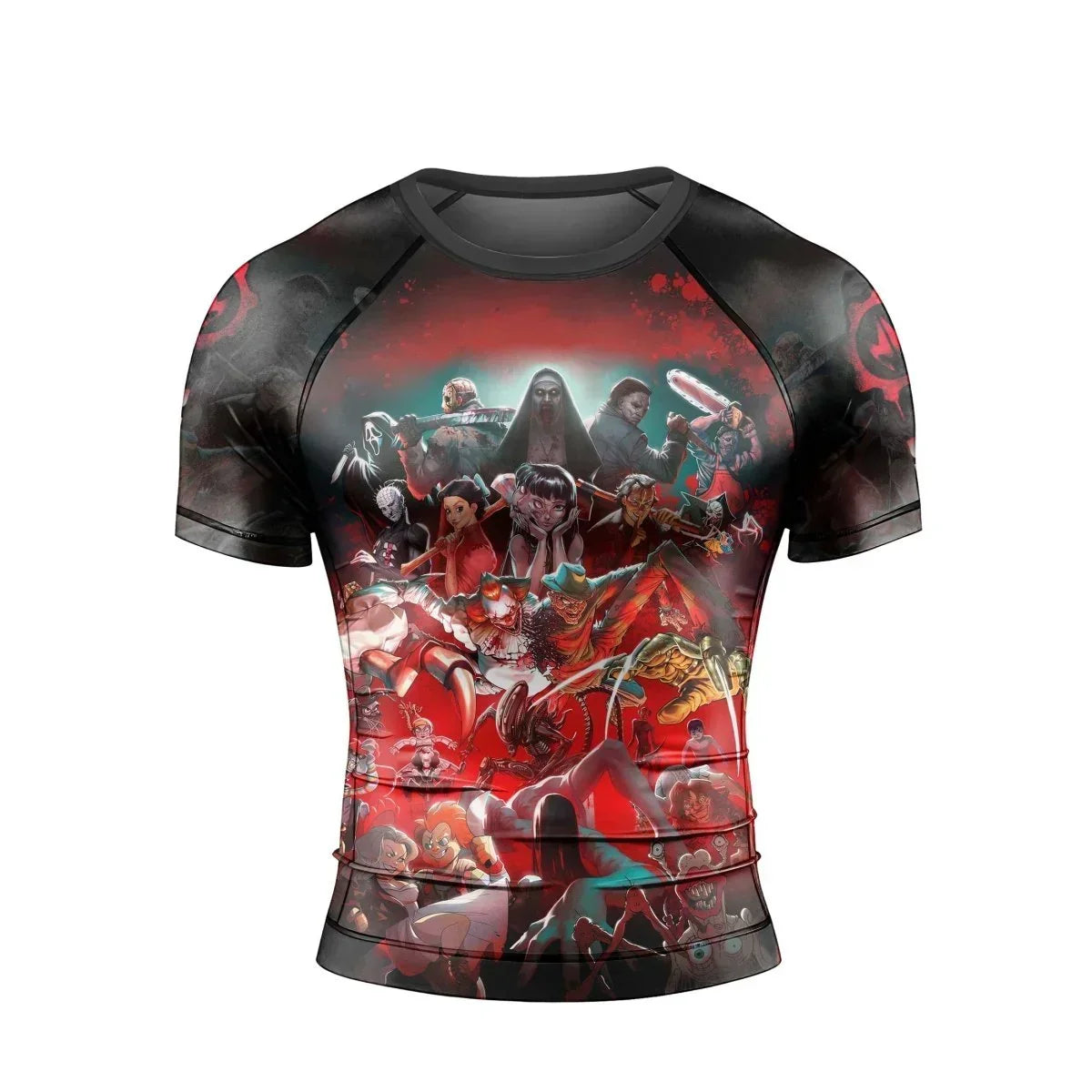 Horror Rash Guards The Horror of Halloween Men's Short Sleeve Rash Guard