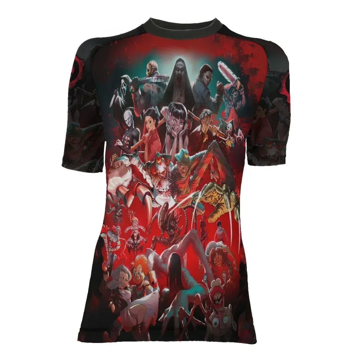 Horror Rash Guards The Horror of Halloween Women's Short Sleeve Rash Guard | Fightwear