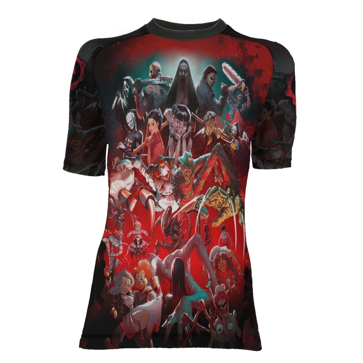 The Horror of Halloween Women's Short Sleeve Rash Guard - BattleFitGear