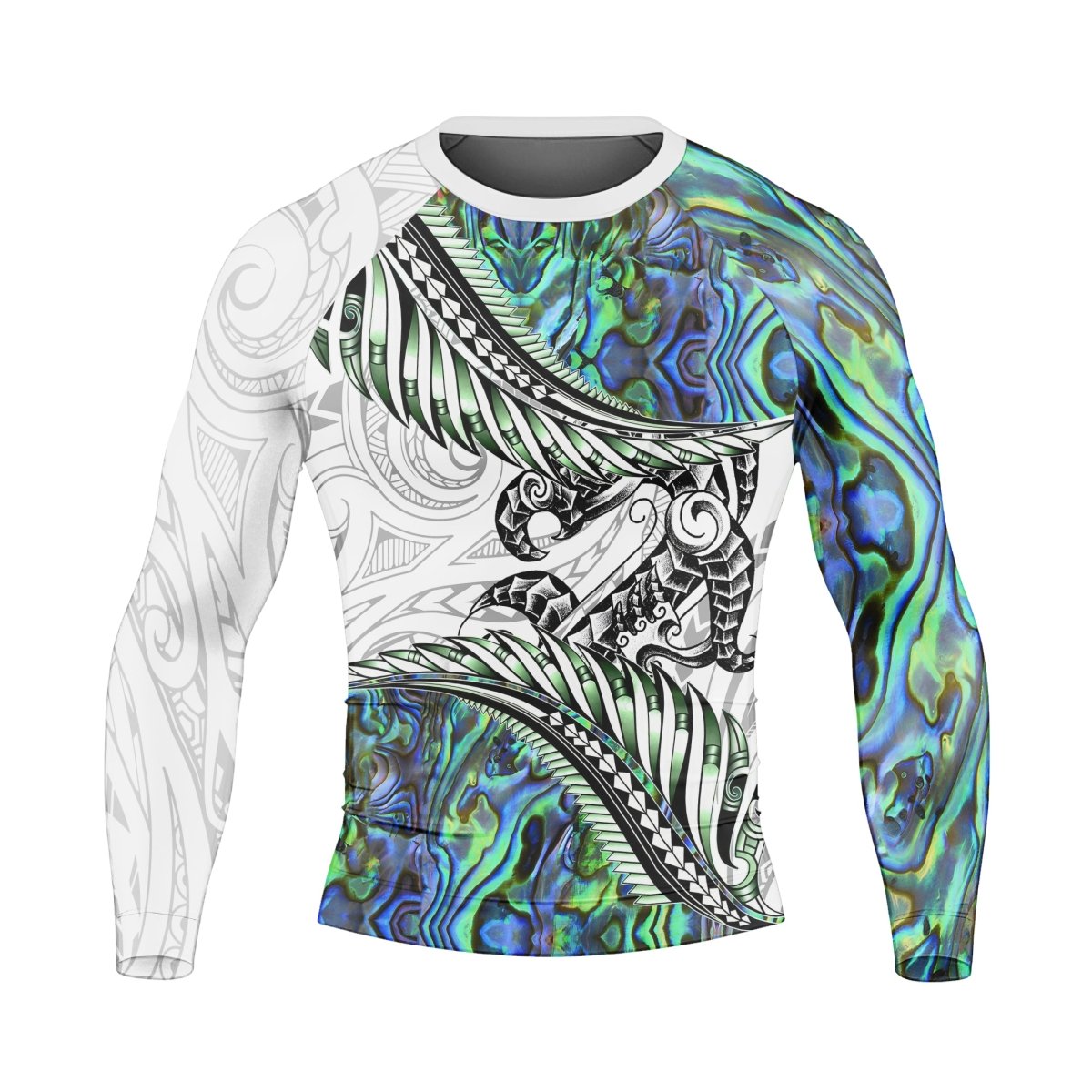 Tribal Maori Tattoo Men's Long Sleeve Rash Guard - BattleFitGear