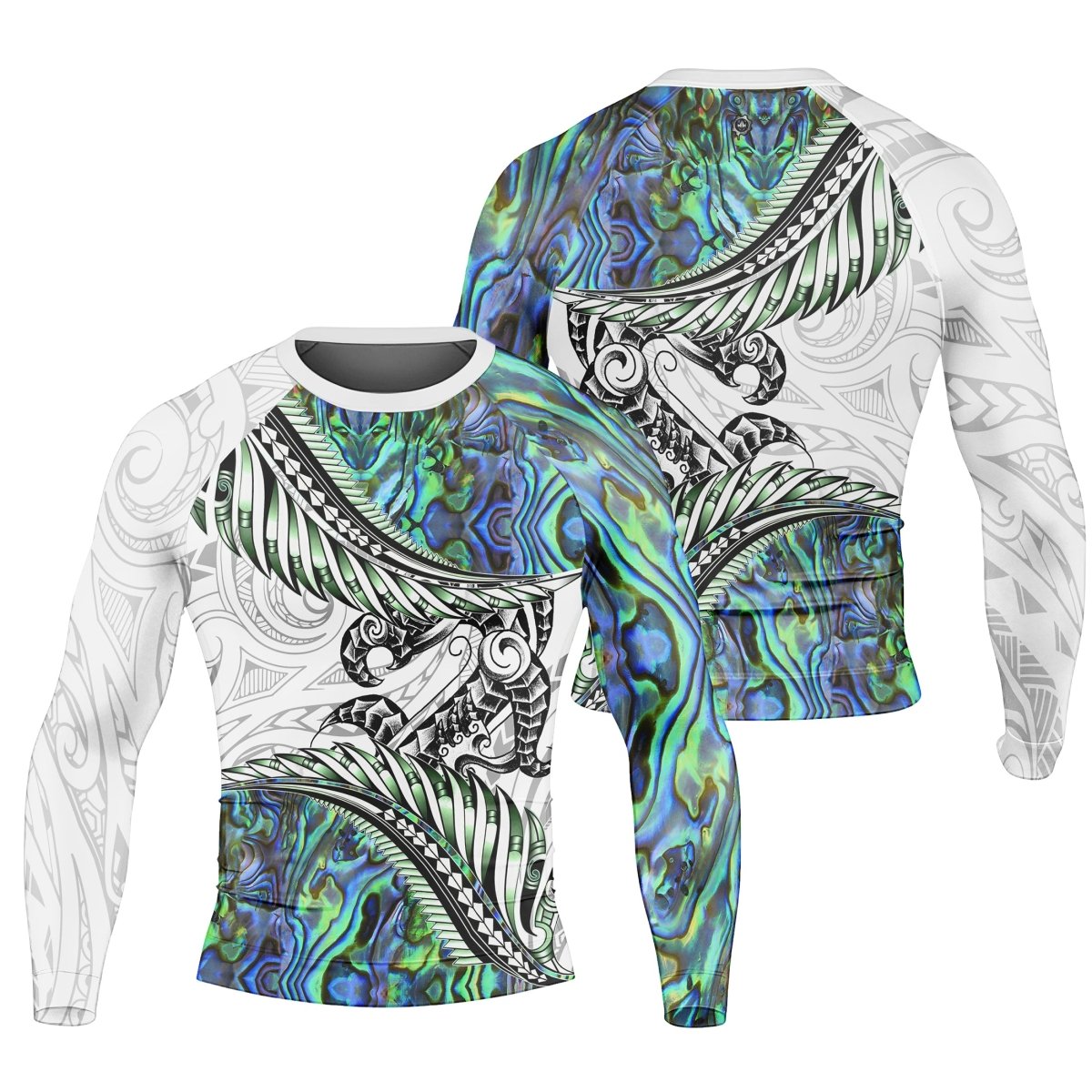 Tribal Maori Tattoo Men's Long Sleeve Rash Guard - BattleFitGear