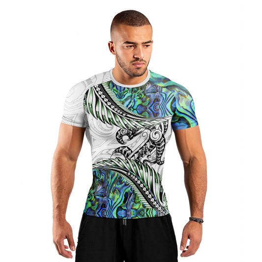 Tribal Maori Tattoo Men's Short Sleeve Rash Guard - BattleFitGear