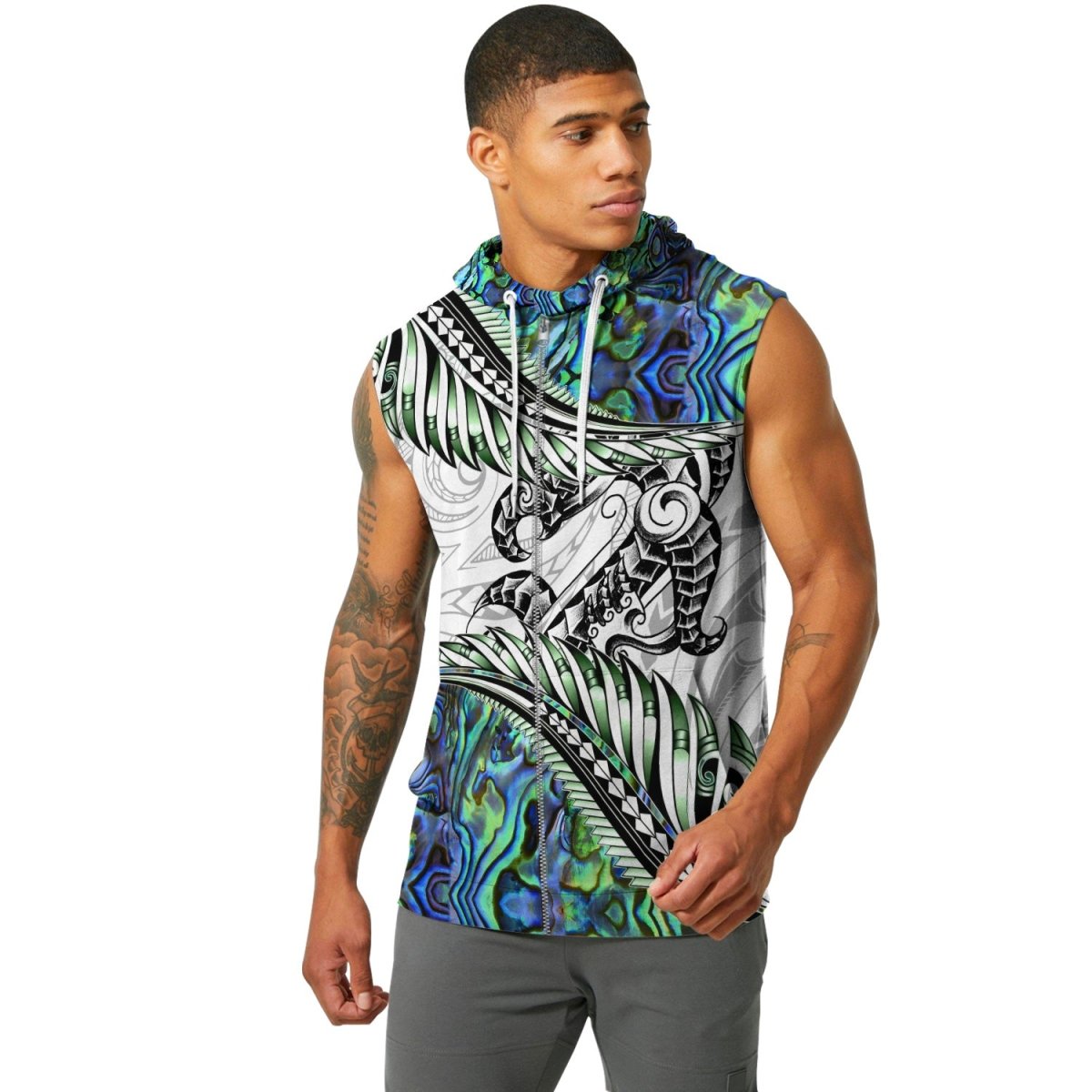 Tribal Maori Tattoo Sleeveless Pullover & Zip Hoodie - BattleFitGear