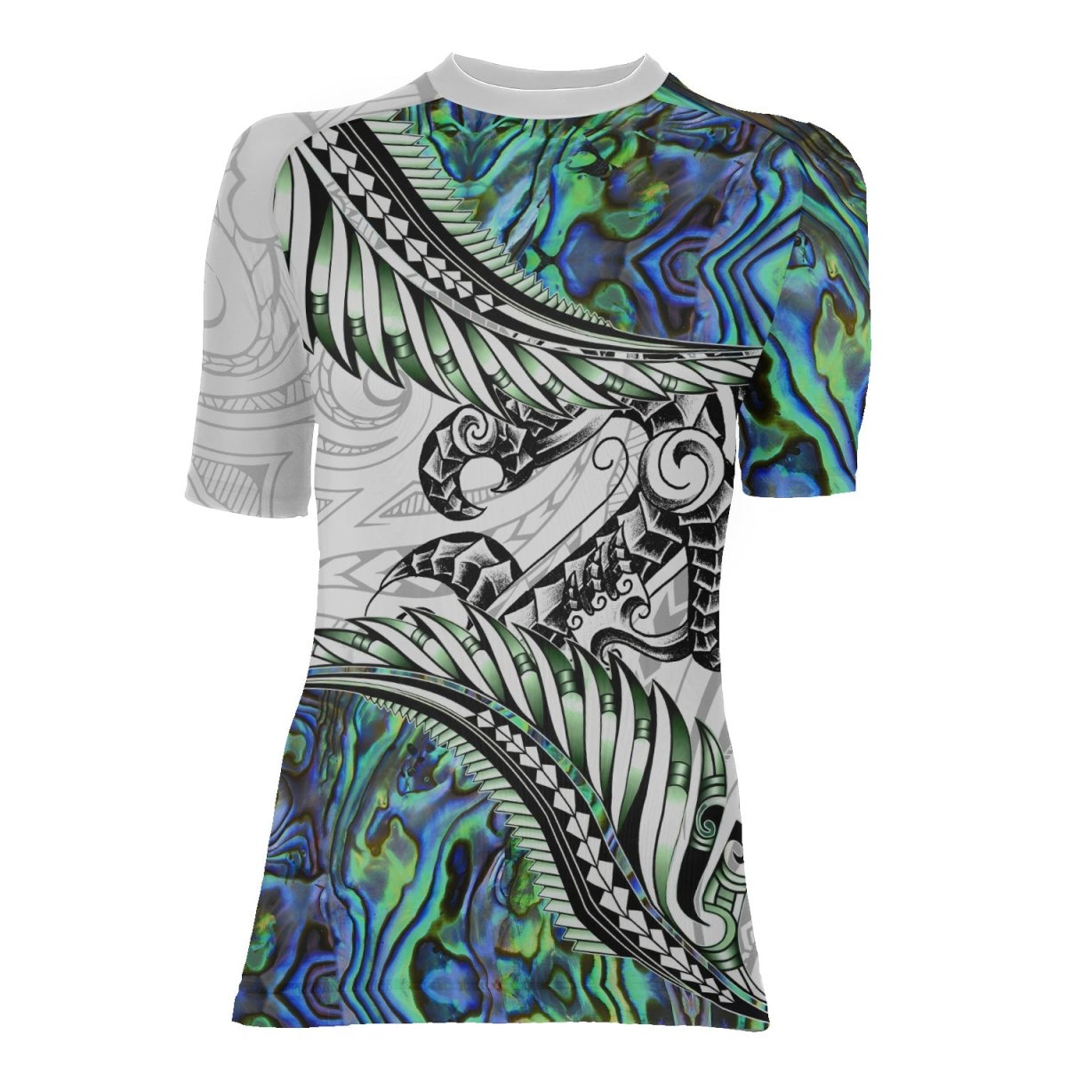 Tribal Maori Tattoo Women's Short Sleeve Rash Guard - BattleFitGear