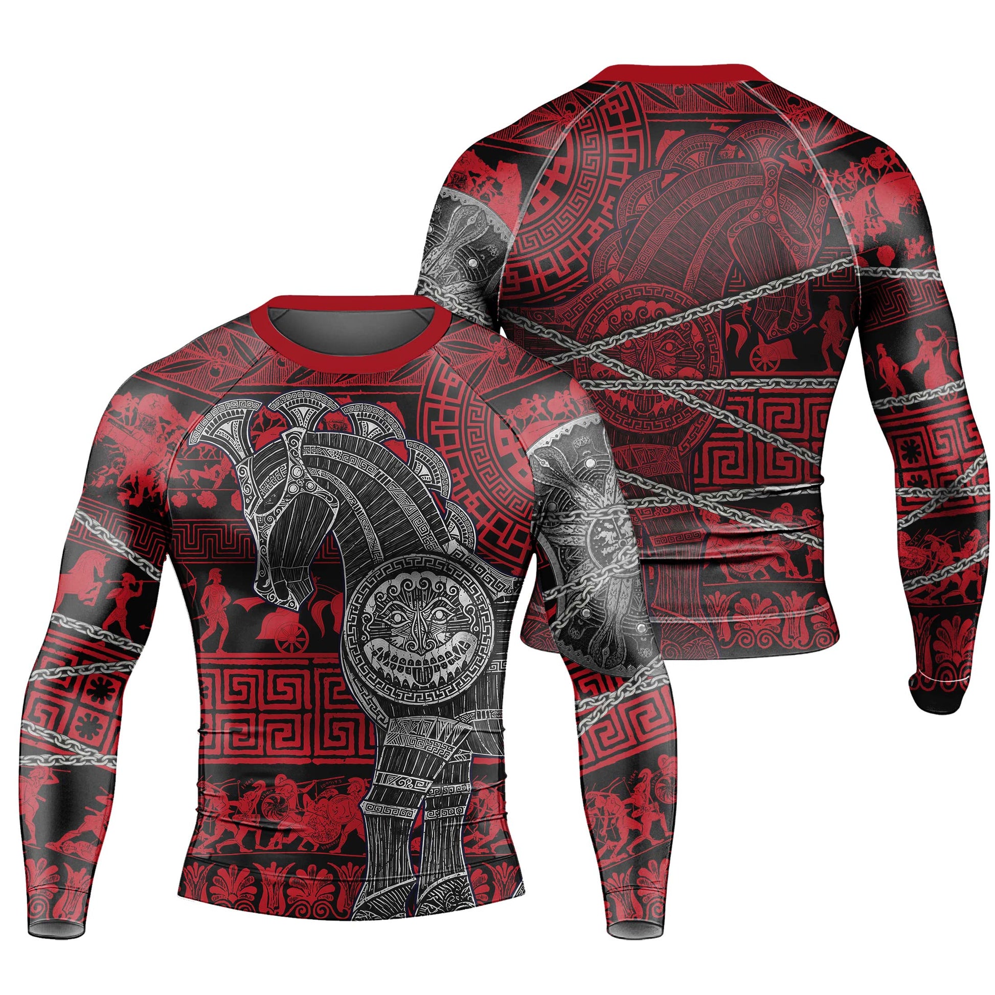 Trojan War Men's Long Sleeve Rash Guard