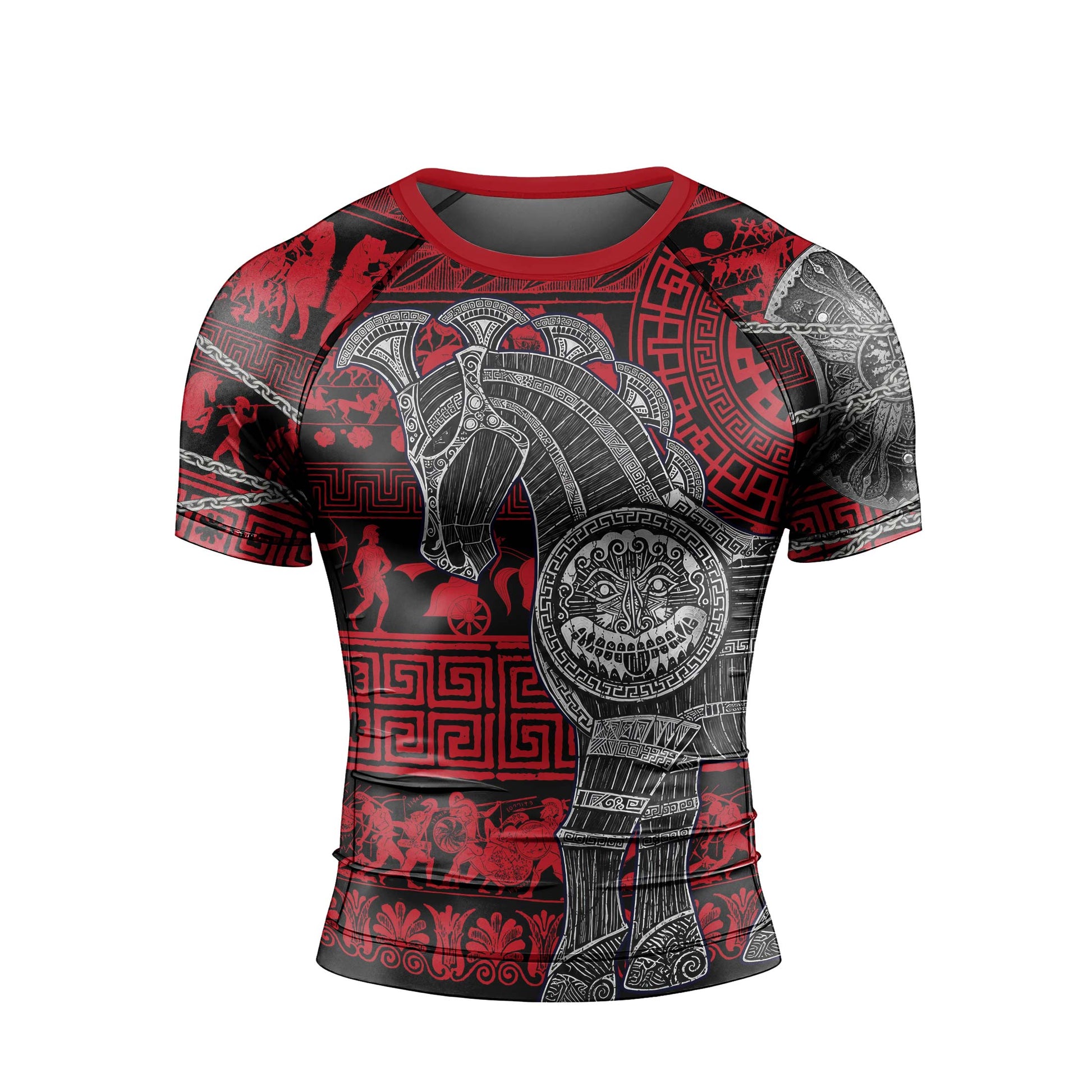 Trojan War Men's Short Sleeve Rash Guard