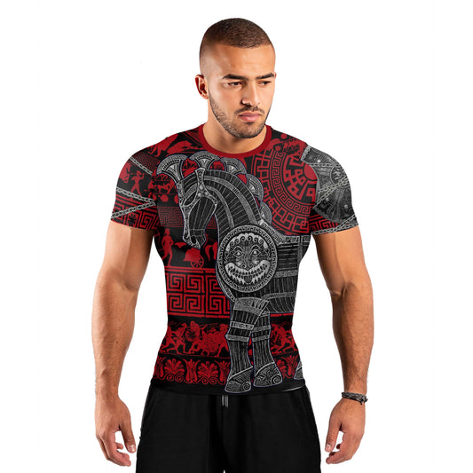 Trojan War Men's Short Sleeve Rash Guard