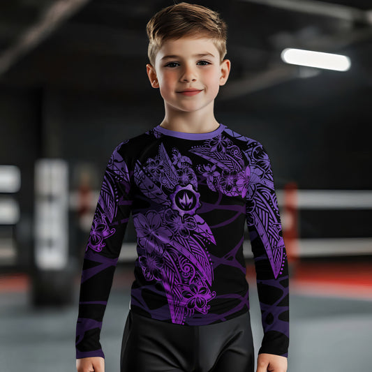 Tropical War Sigil Kids Rash Guard
