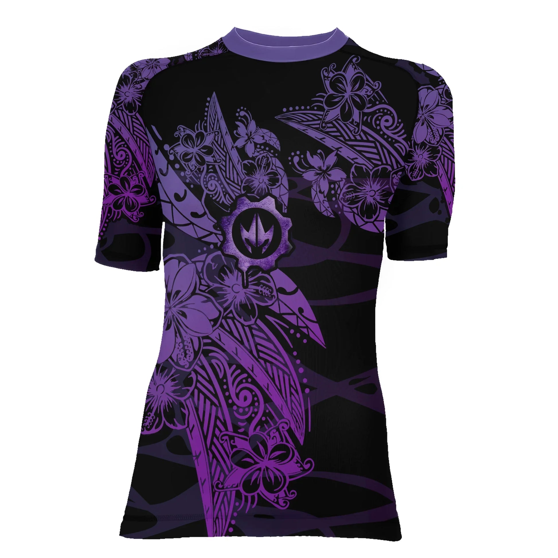 Tropical War Sigil Women's Short Sleeve Rash Guard