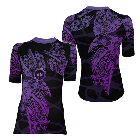 Tropical War Sigil Women's Short Sleeve Rash Guard