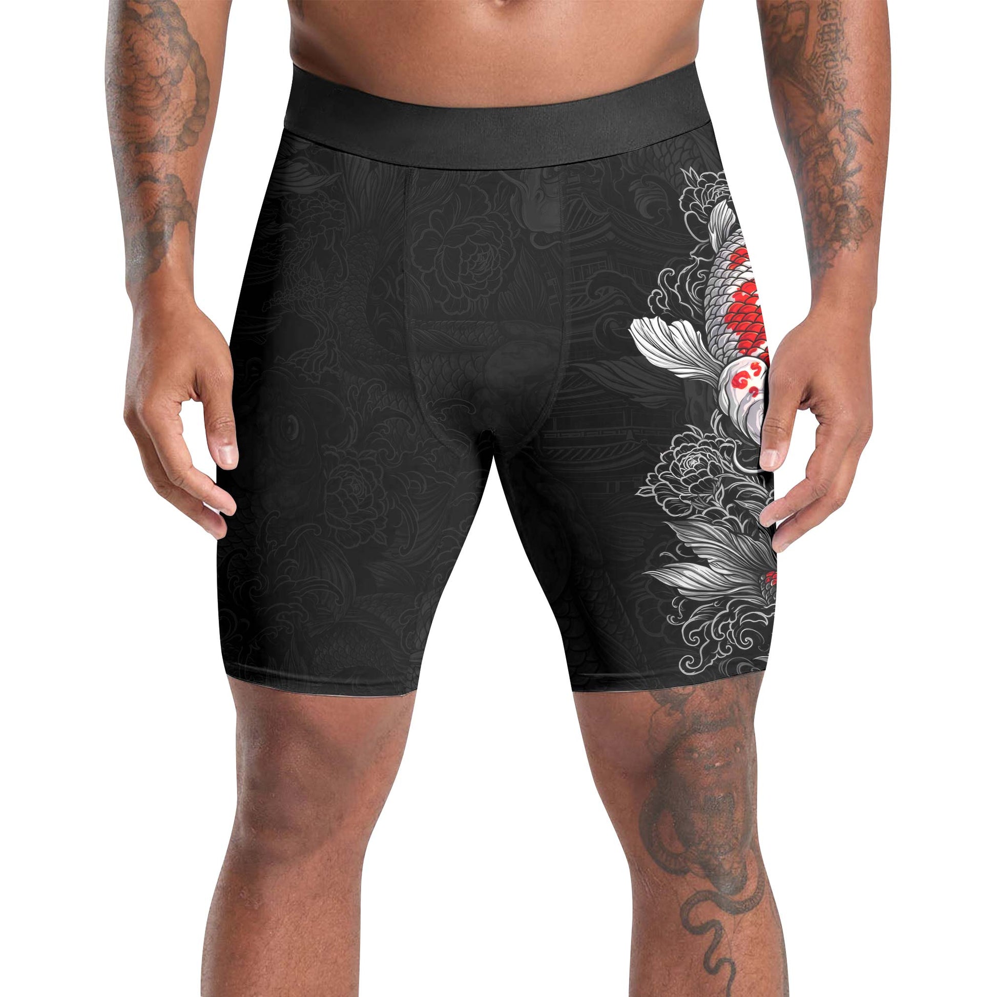 Twin Koi Fish Compression Shorts