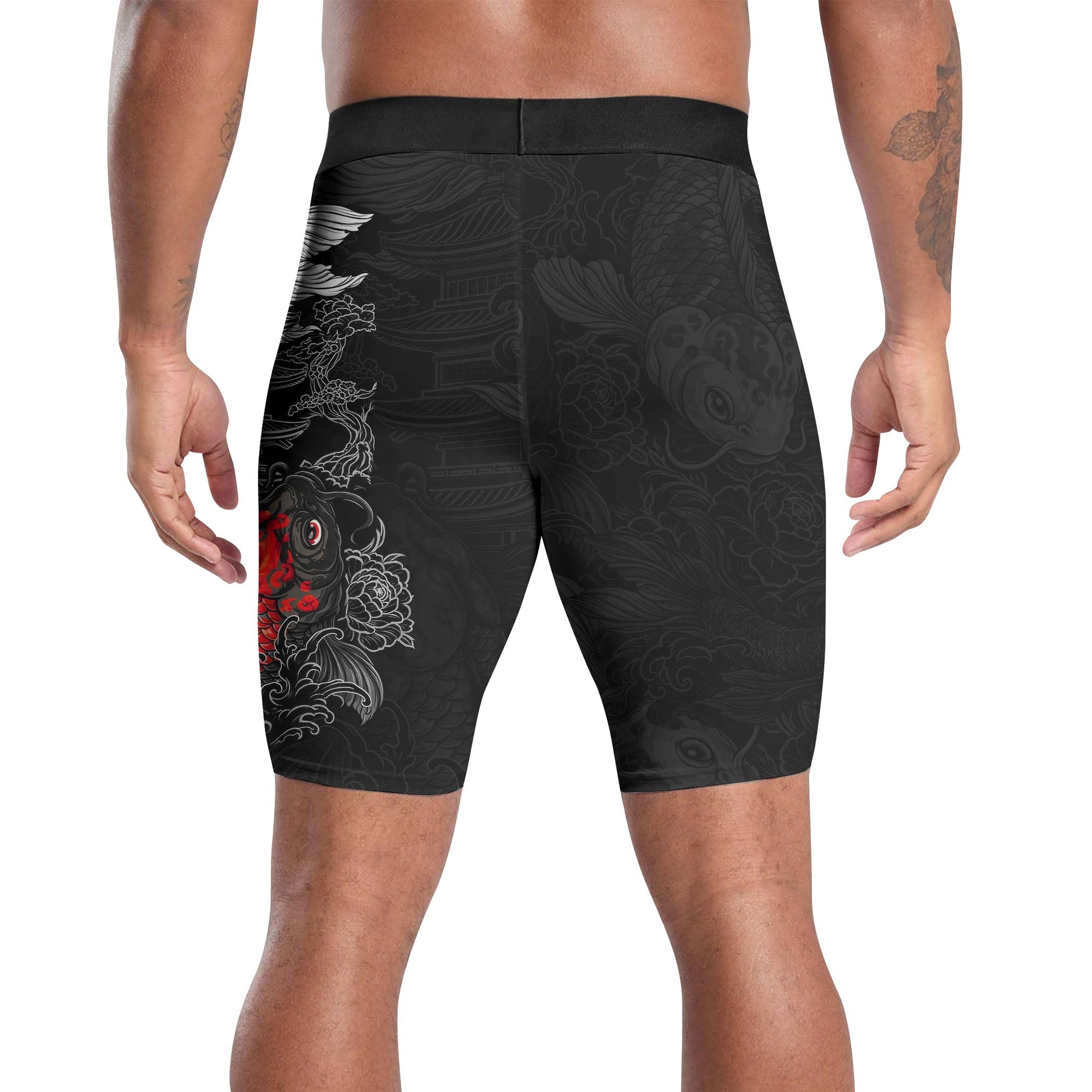 Twin Koi Fish Compression Shorts