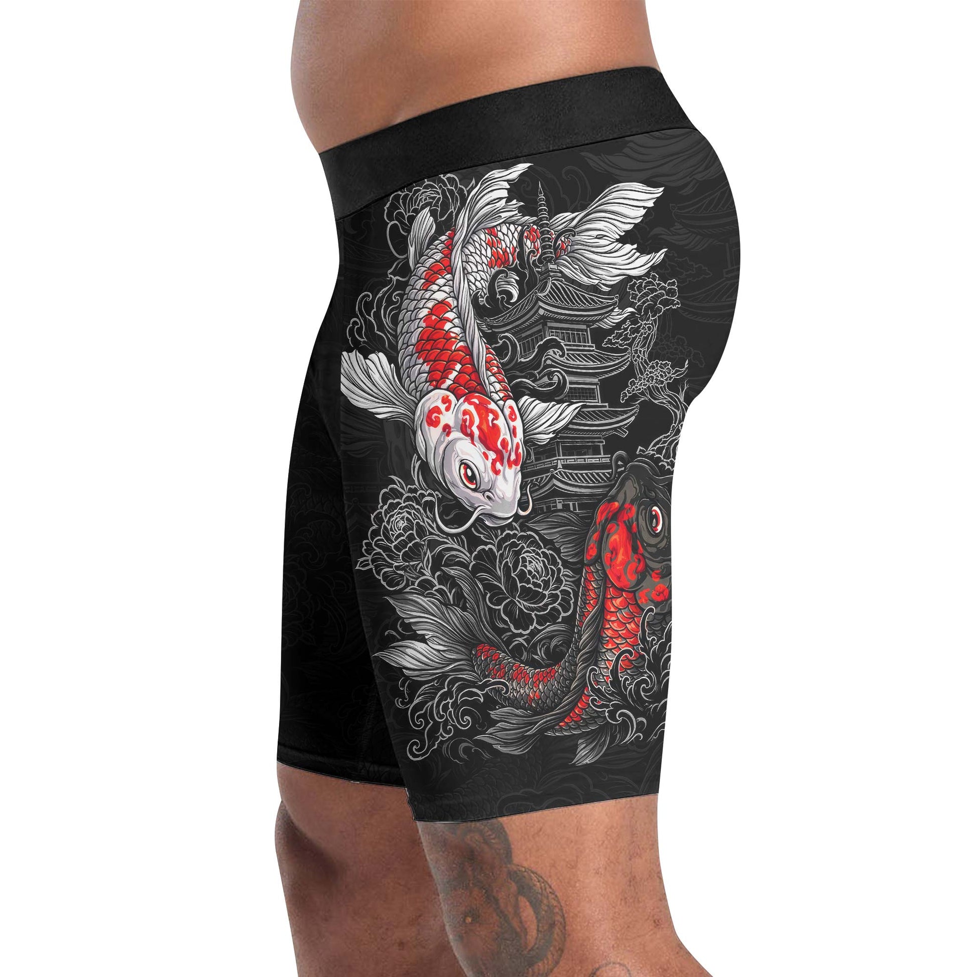 Twin Koi Fish Compression Shorts