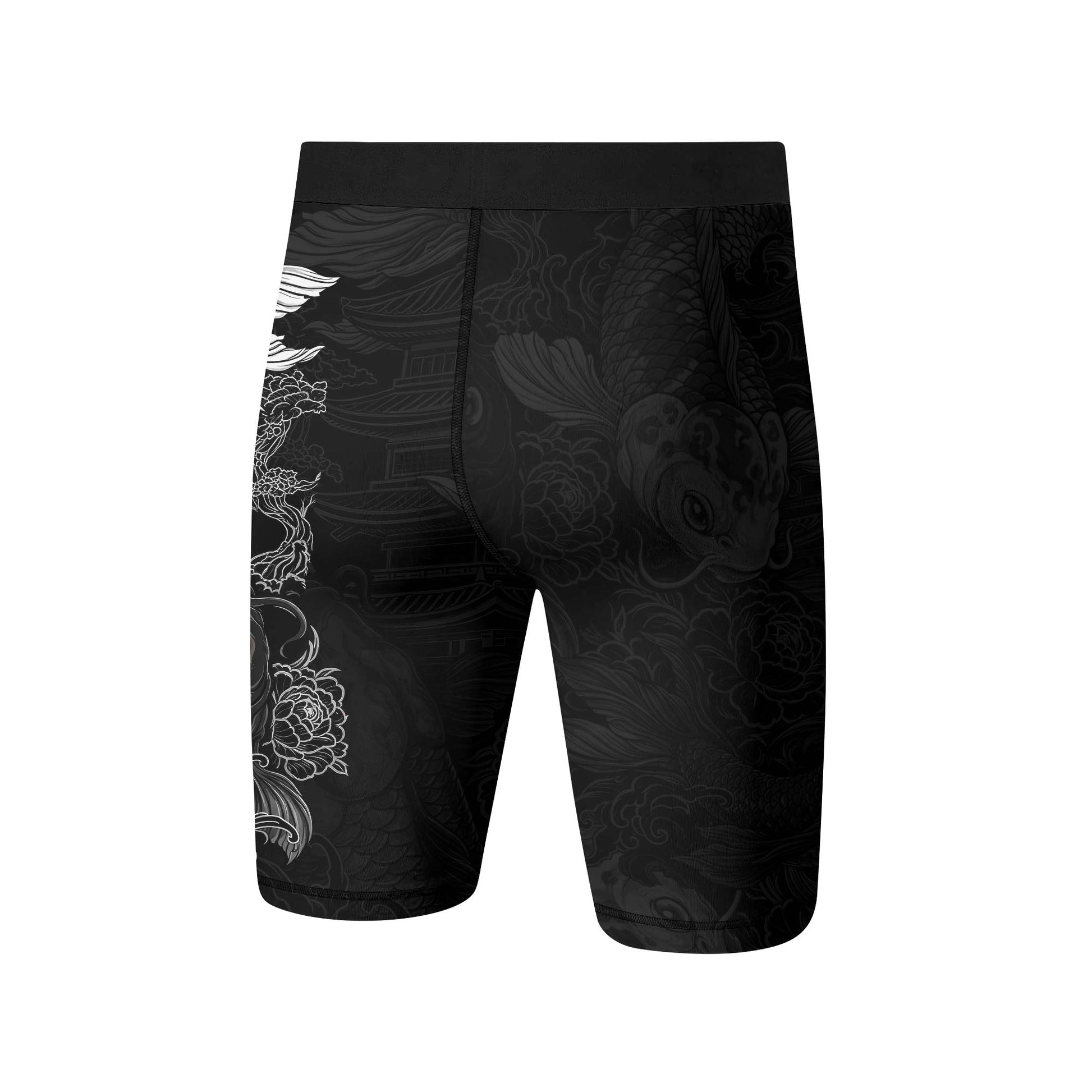 Twin Koi Fish Compression Shorts