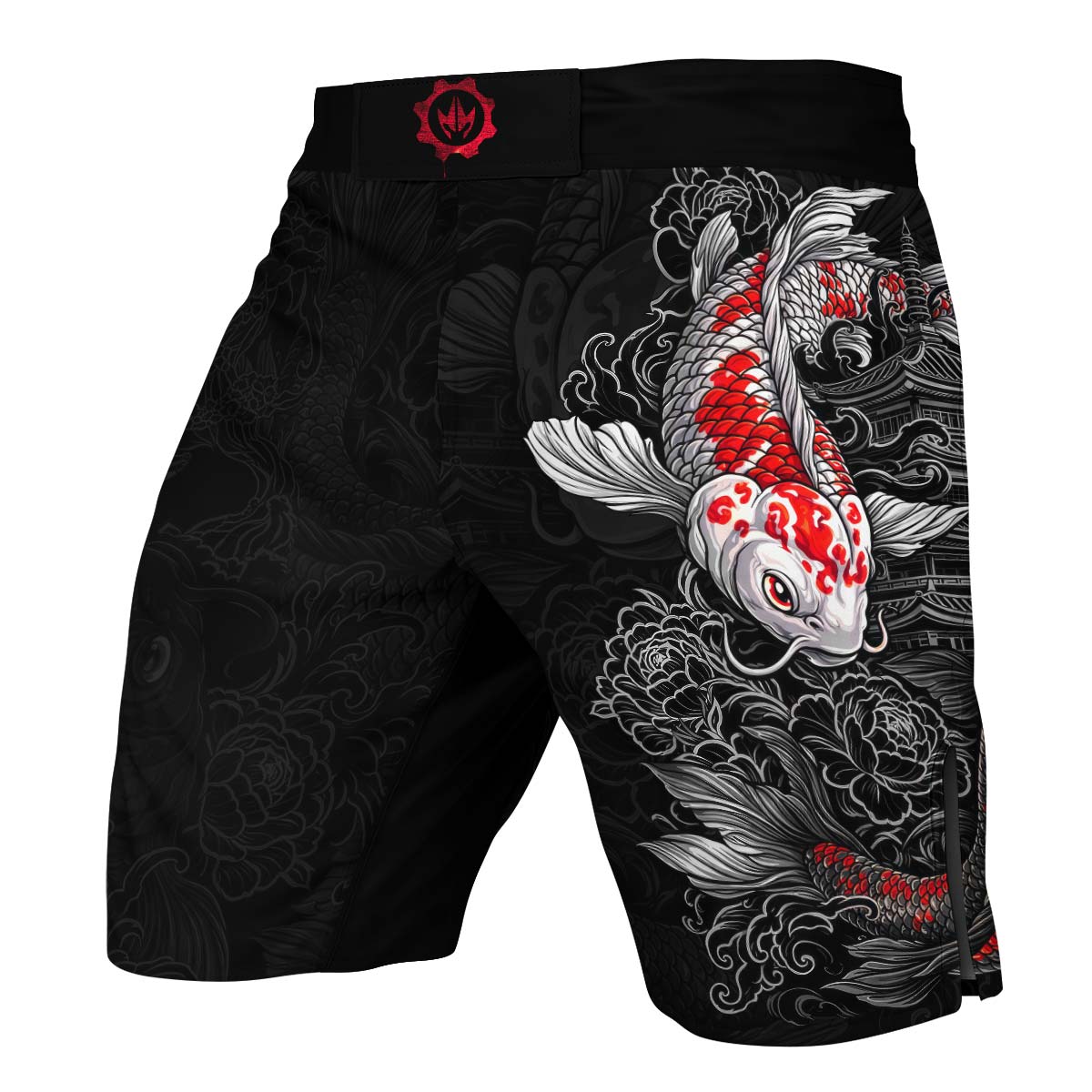 Twin Koi Fish Fight Shorts