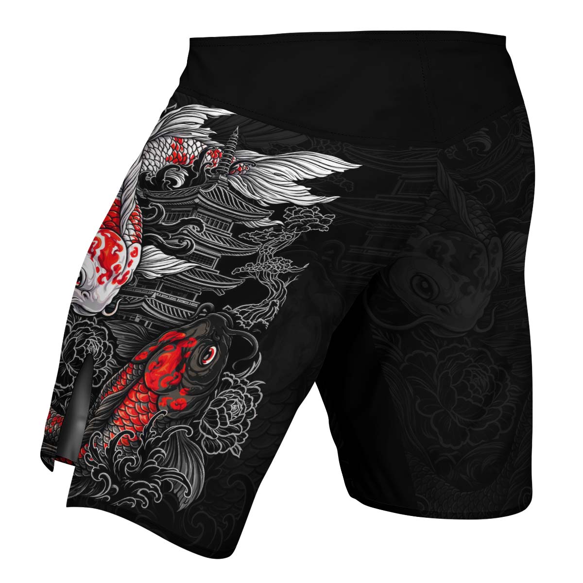 Twin Koi Fish Fight Shorts