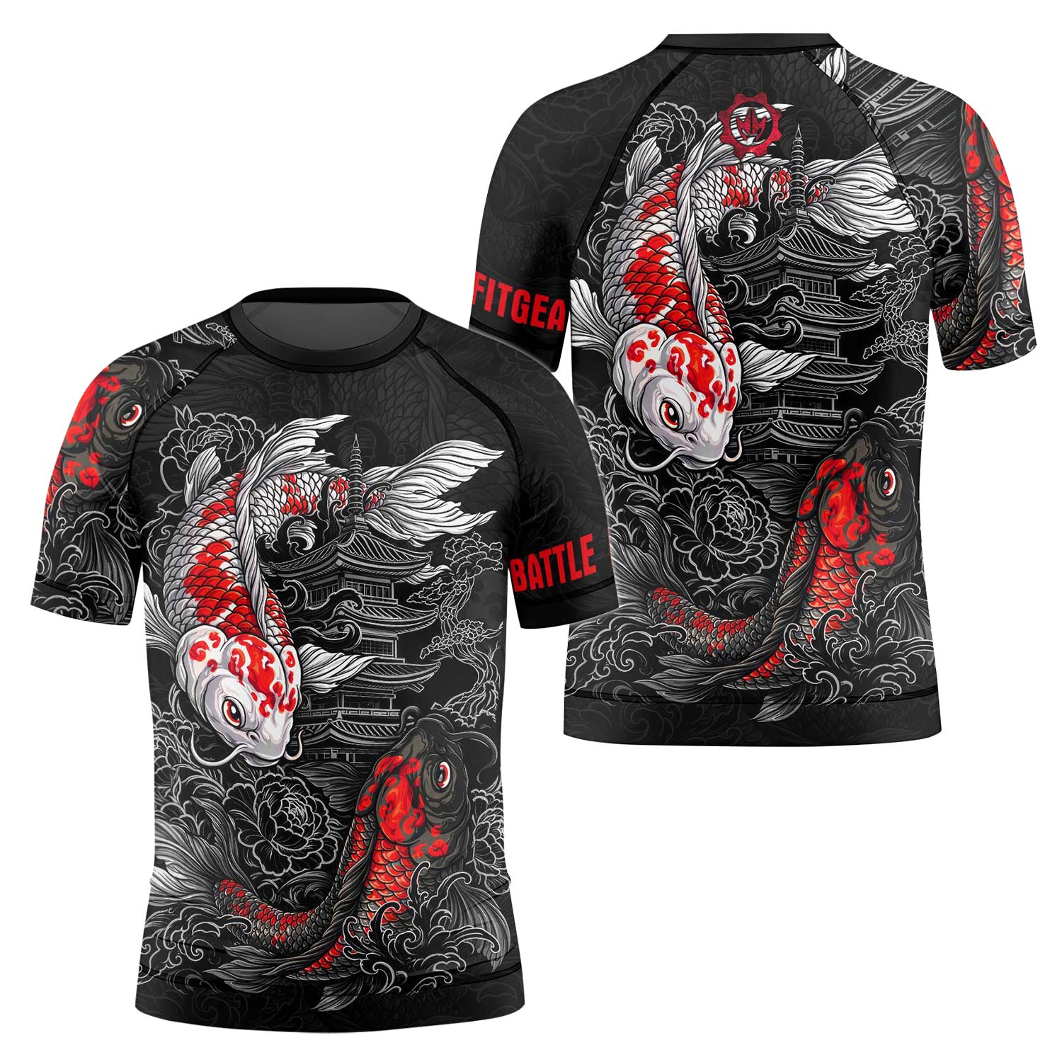 Twin Koi Fish Kids Rash Guard