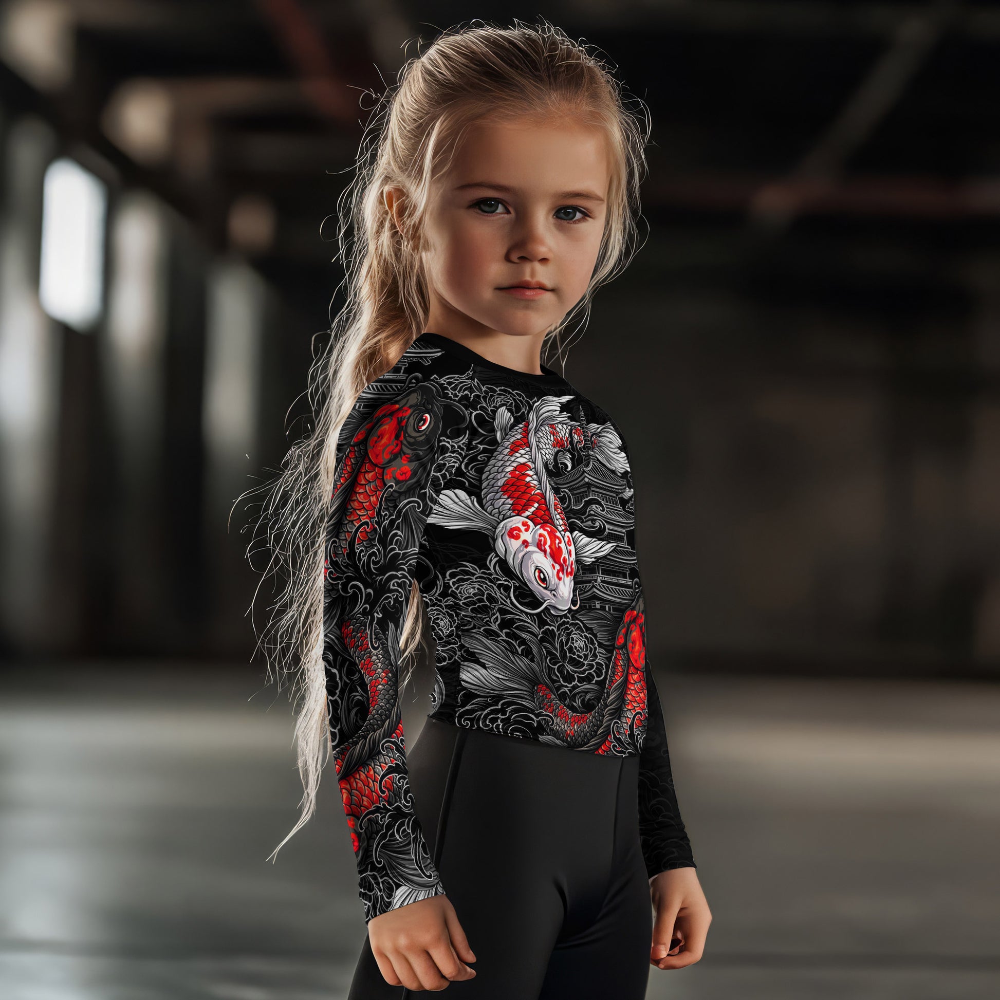 Twin Koi Fish Kids Rash Guard