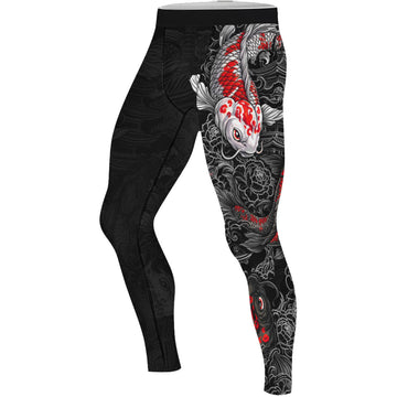 Twin Koi Fish Men's Compression Leggings