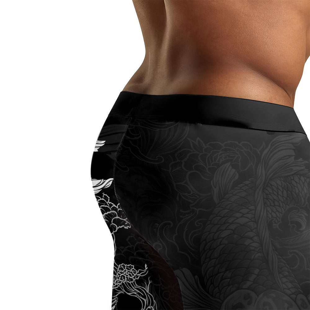 Twin Koi Fish Men's Compression Leggings