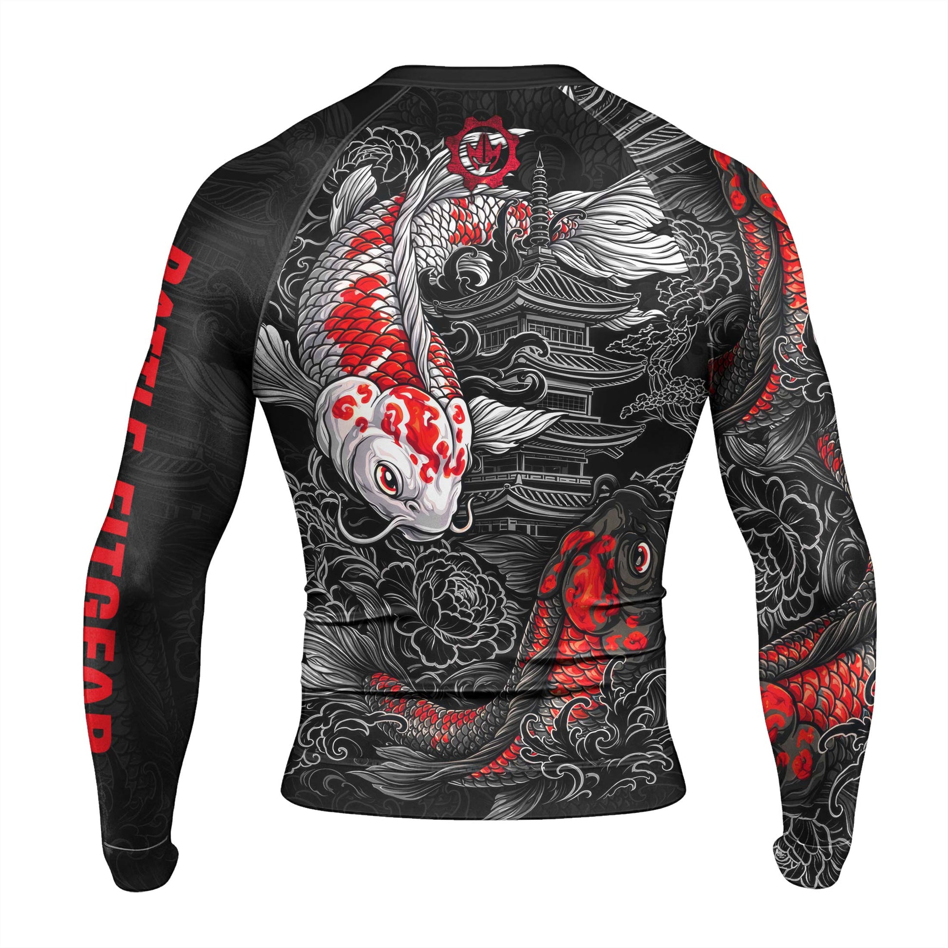 Twin Koi Fish Men's Long Sleeve Rash Guard