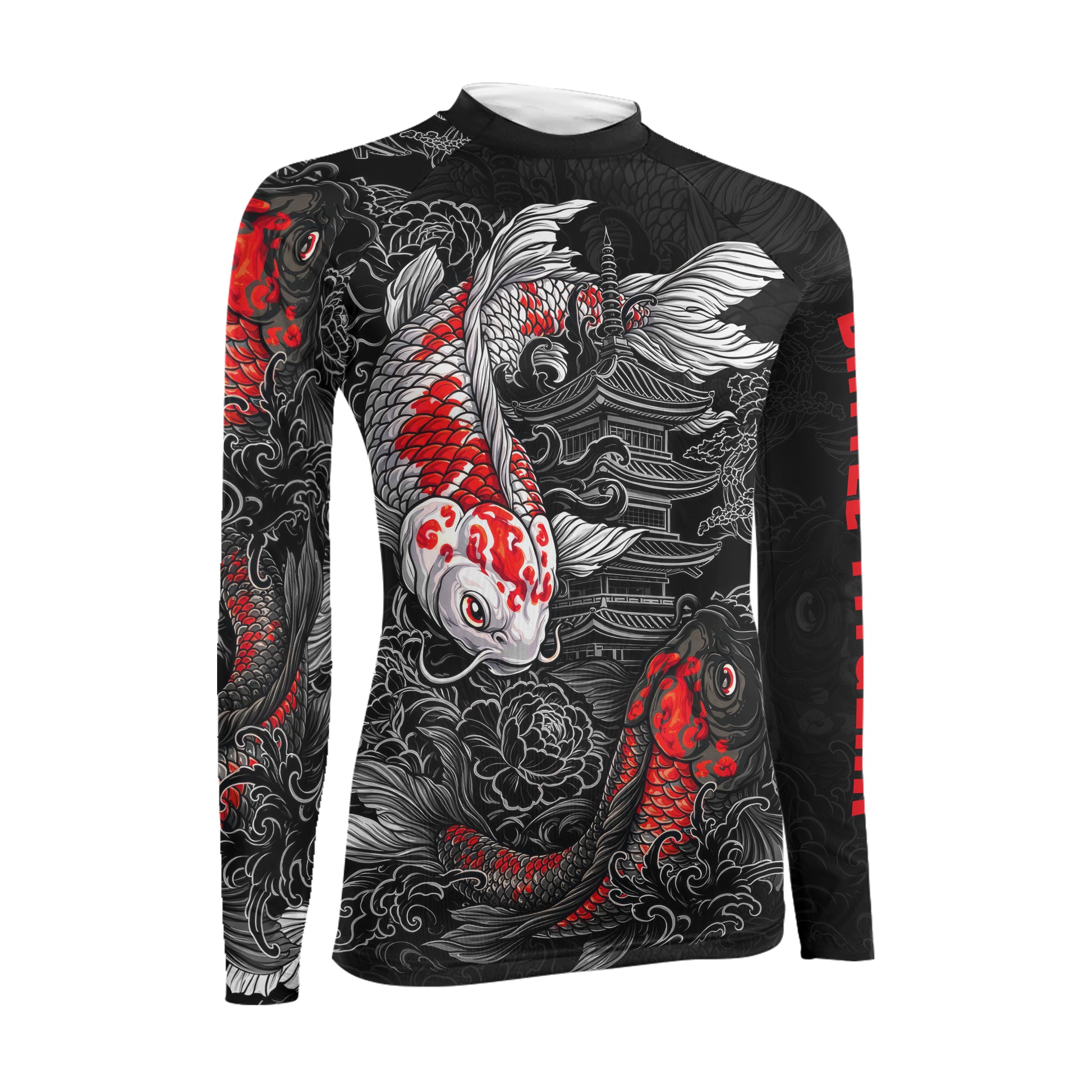 Twin Koi Fish Women's Long Sleeve Rash Guard