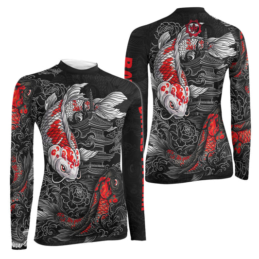 Twin Koi Fish Women's Long Sleeve Rash Guard