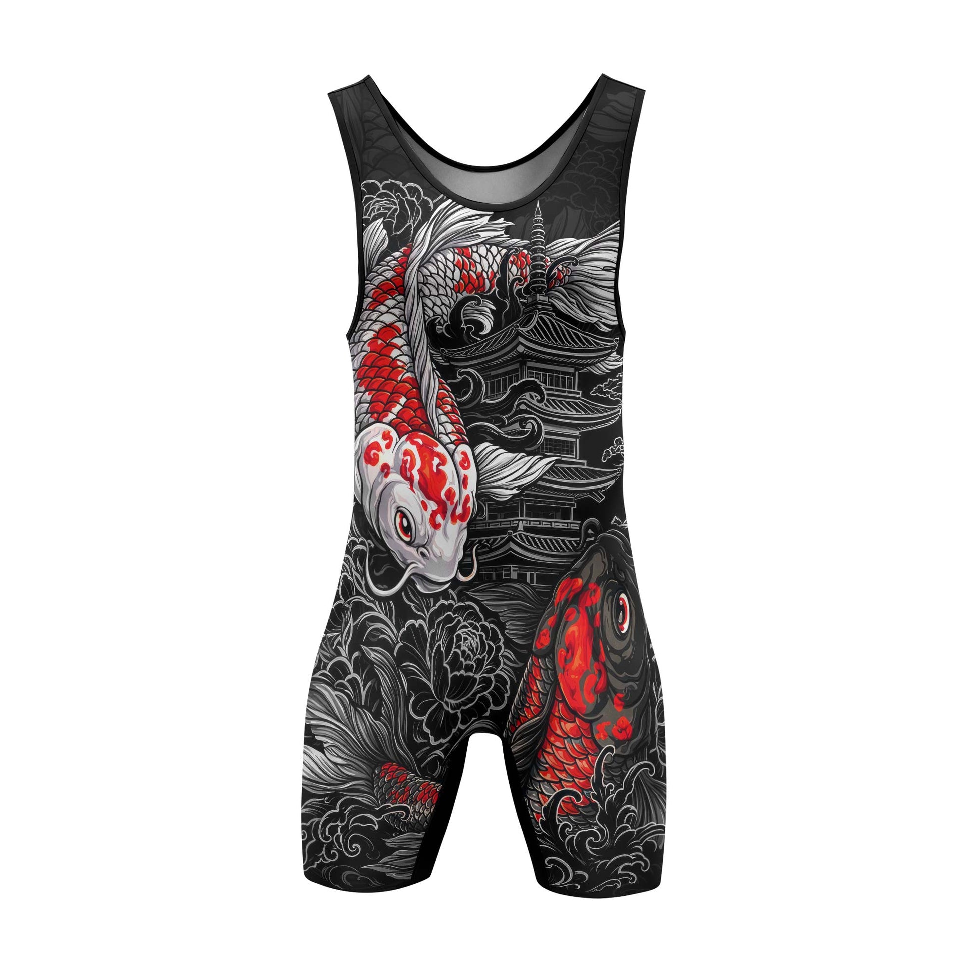 Twin Koi Fish Wrestling Singlets