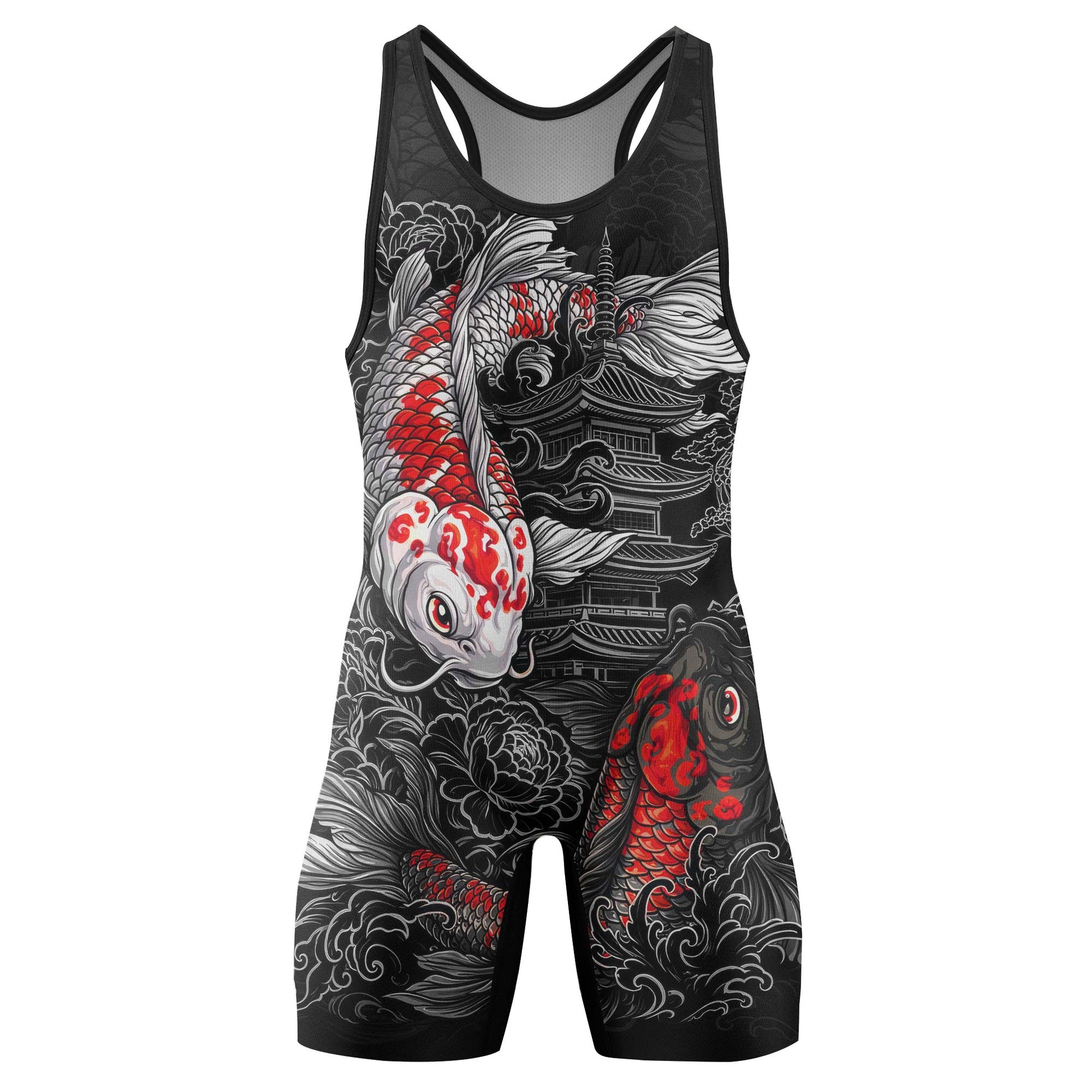 Twin Koi Fish Wrestling Singlets