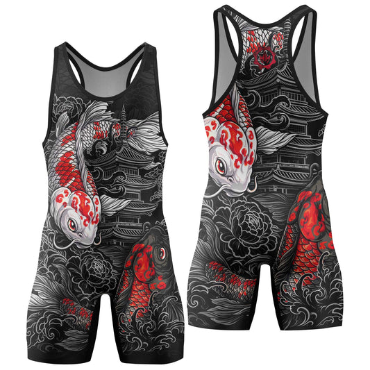 Twin Koi Fish Wrestling Singlets