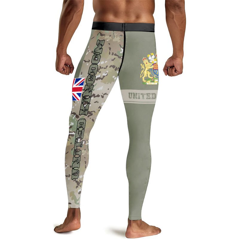 UK Coat of Arms Men's Compression Leggings - BattleFitGear