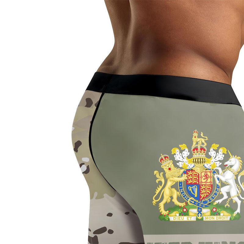 UK Coat of Arms Men's Compression Leggings - BattleFitGear