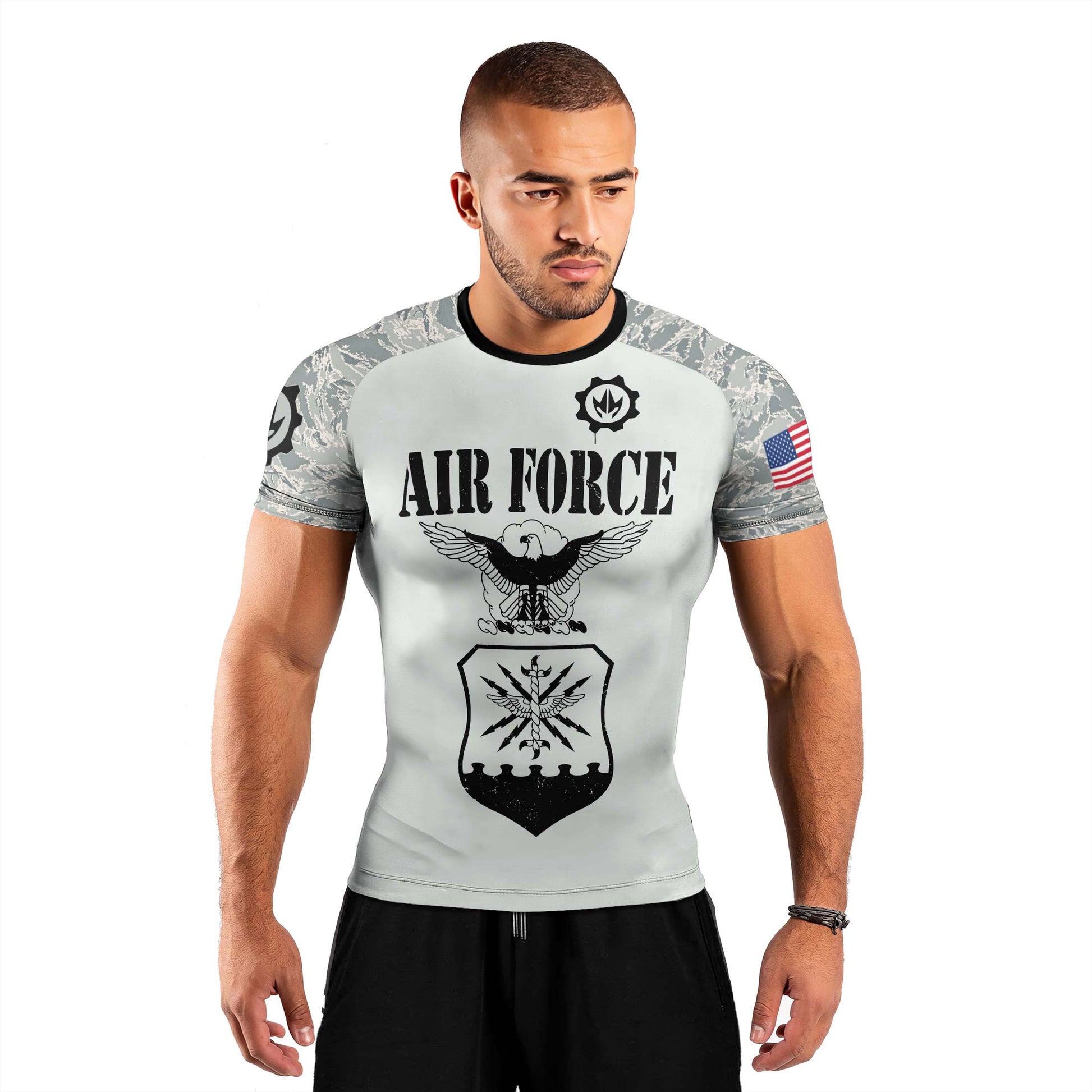 US Air Force Men's Short Sleeve Rash Guard