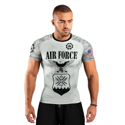US Air Force Men's Short Sleeve Rash Guard