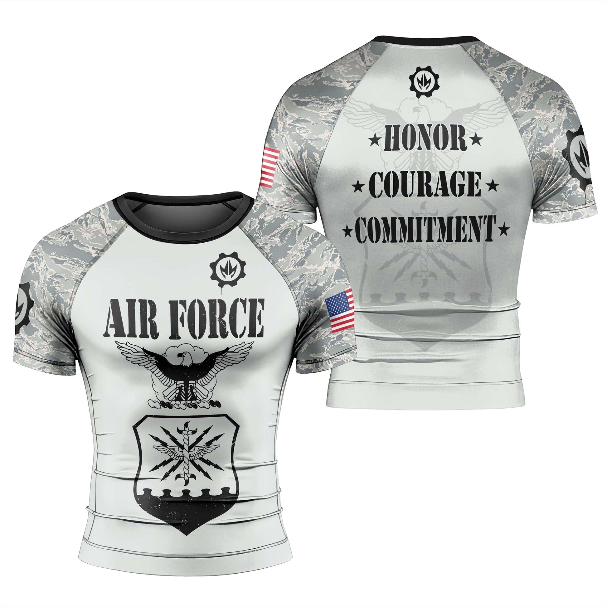 US Air Force Men's Short Sleeve Rash Guard