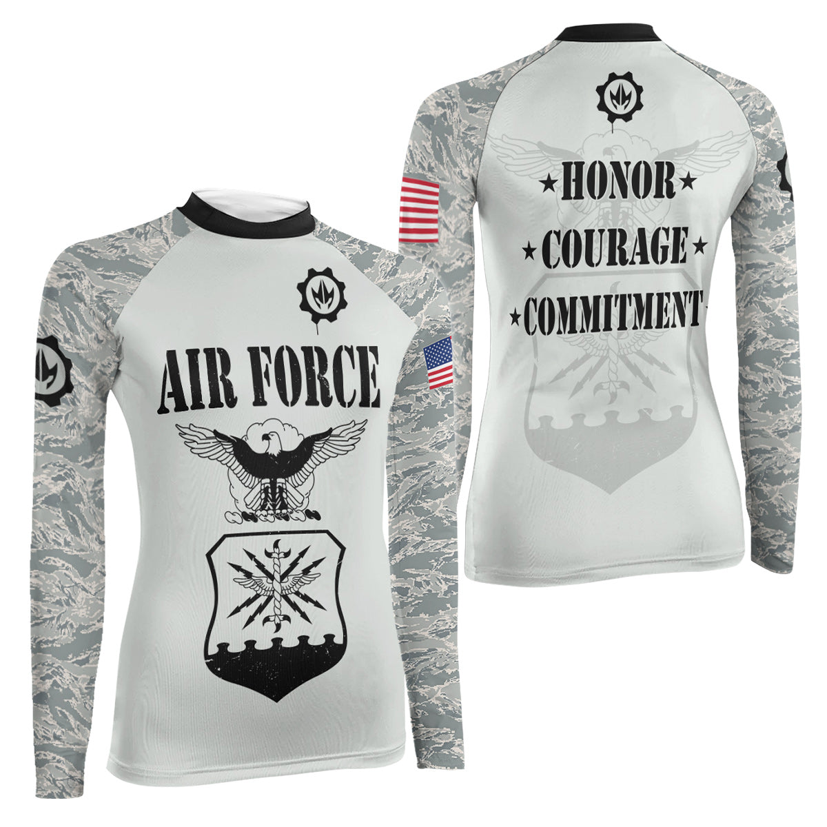 US Air Force Women's Long Sleeve Rash Guard