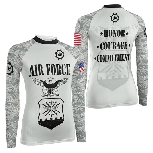 US Air Force Women's Long Sleeve Rash Guard