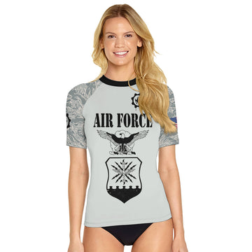 US Air Force Women's Short Sleeve Rash Guard