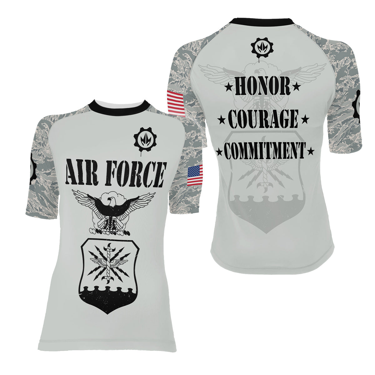 US Air Force Women's Short Sleeve Rash Guard