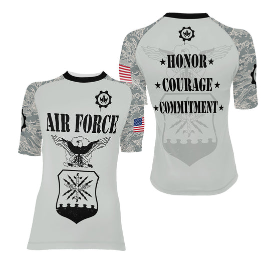 US Air Force Women's Short Sleeve Rash Guard