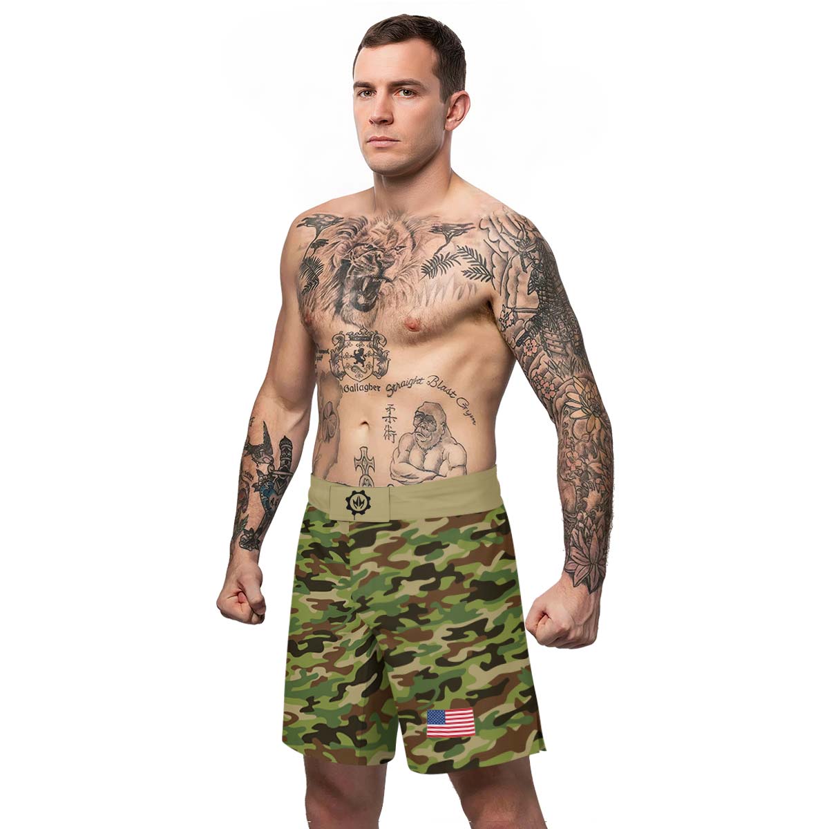 US Army Camo Fight Shorts