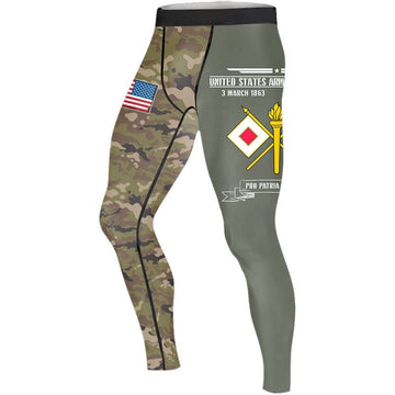 US Army Signal Corps Men's Compression Leggings - BattleFitGear